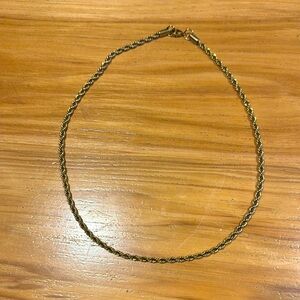 Elegant Gold Rope Chain Necklace